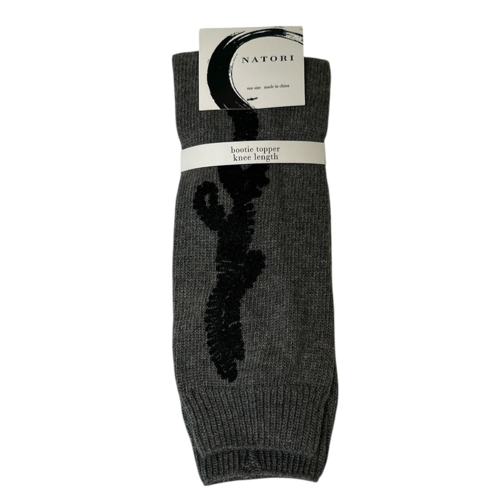 NWT Natori Black and Gray Boot Topper Socks